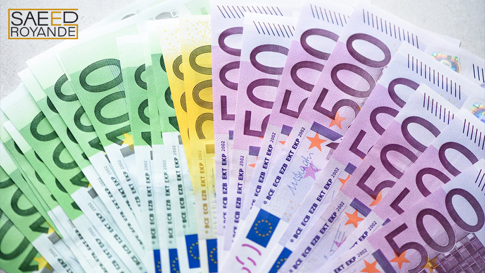 Euro currency money banknotes