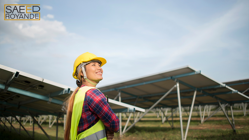 Engineer electric woman checking and maintenance