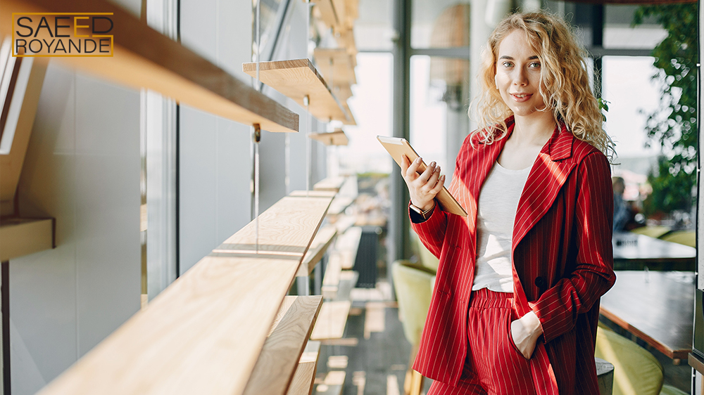 Elegant businesswoman working in an office