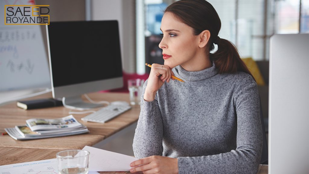 Pensive woman got the right mindset for business