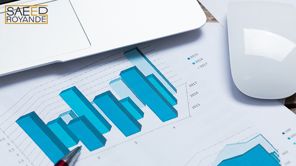 Showing business and financial report accounting