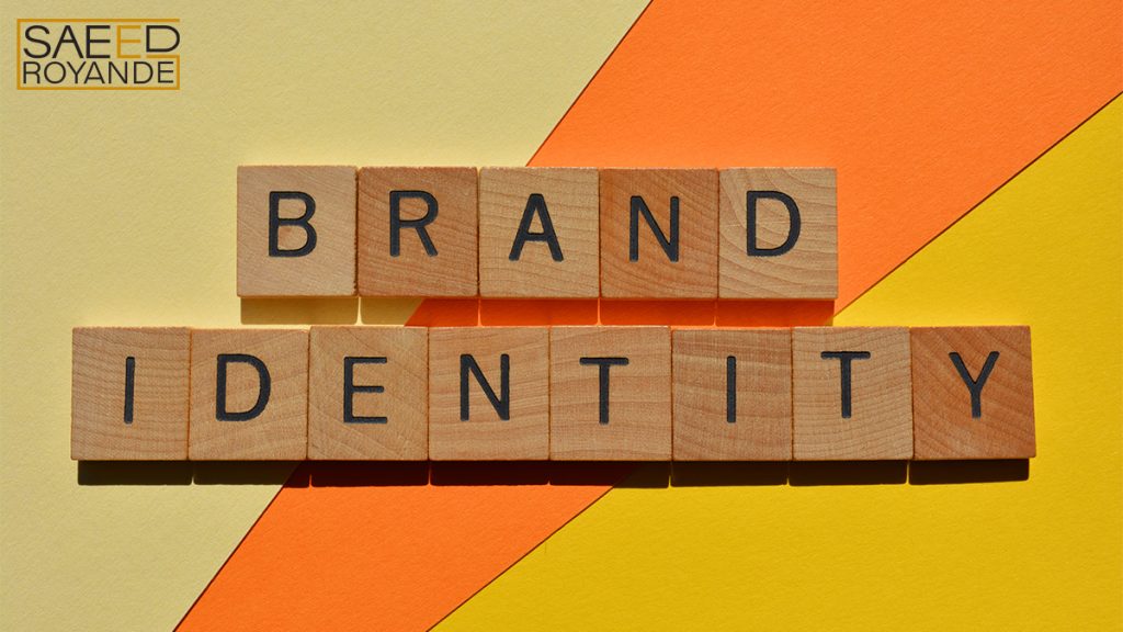 Brand identity words as banner headline
